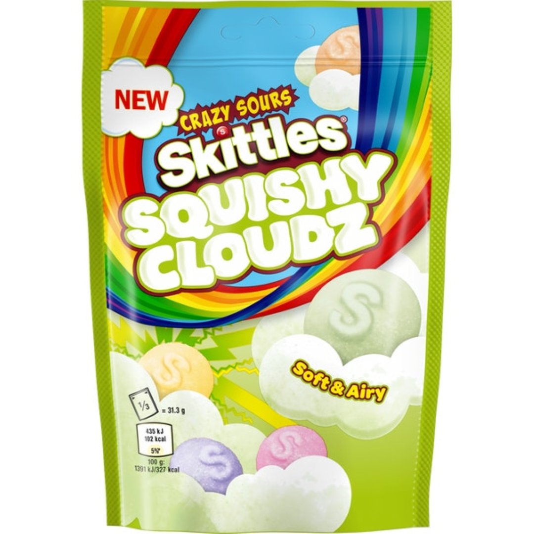 SKITTLES SQUISHY CLOUDZ CRAZY SOURS 70G